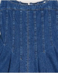 Revibe - Repaired Reformation Violet Denim Mini Dress - AU 4