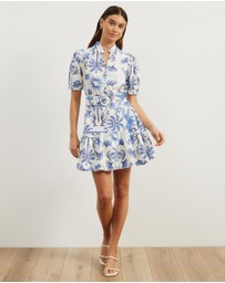 Atmos&Here - Bailey Button Front Mini Dress