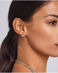 Zoe Olivia - 9K Gold Triple Row Earrings