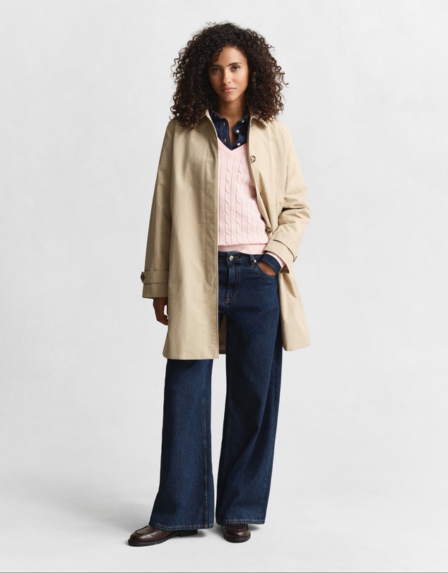 Gant - Stretch Cotton Cable V-Neck Knit