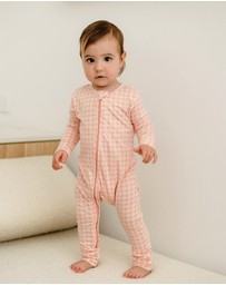 Kynd Baby - Day Or Night Onesie in Heart Gingham