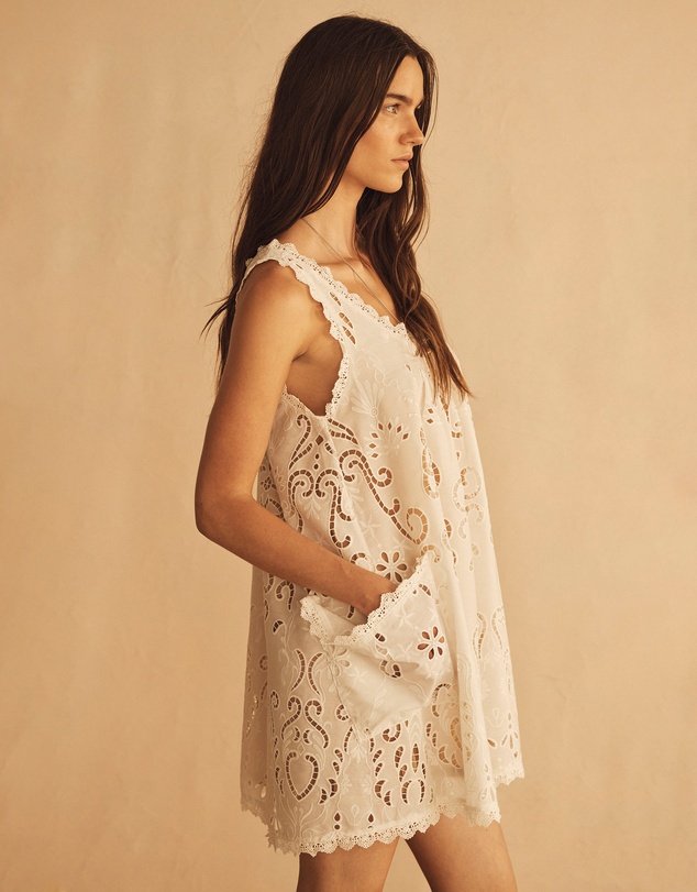AUR OCEA - Merletti Lace Swing Mini Dress
