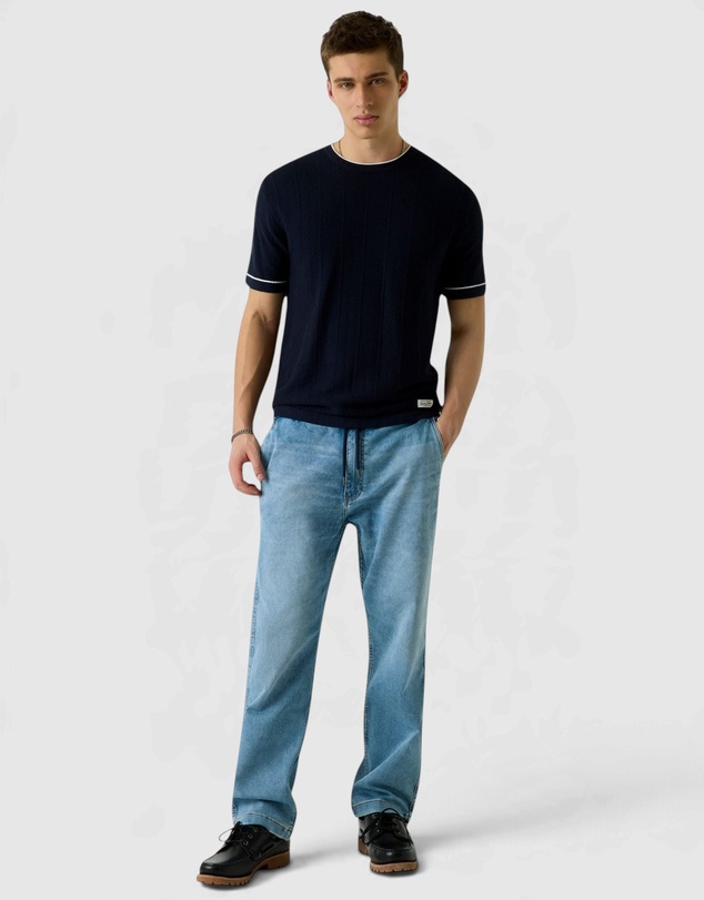 GUESS - GUESS JEANS Short Sleeve Stitched Sweater