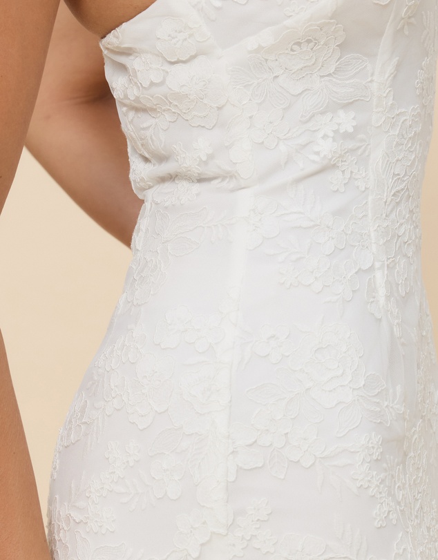 CHANCERY - Lara Lace High Neck Halter Maxi Dress