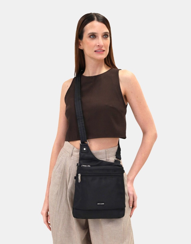 Pierre Cardin - Pierre Cardin Nylon Anti-Theft Cross Body Bag