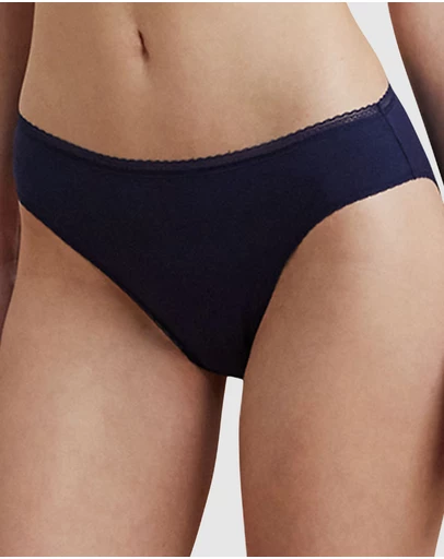 Lauren by Ralph Lauren - Cotton & Lace French Cut Bikini Brief