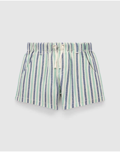 Purebaby - Pull on Striped Short -Kids-Babies