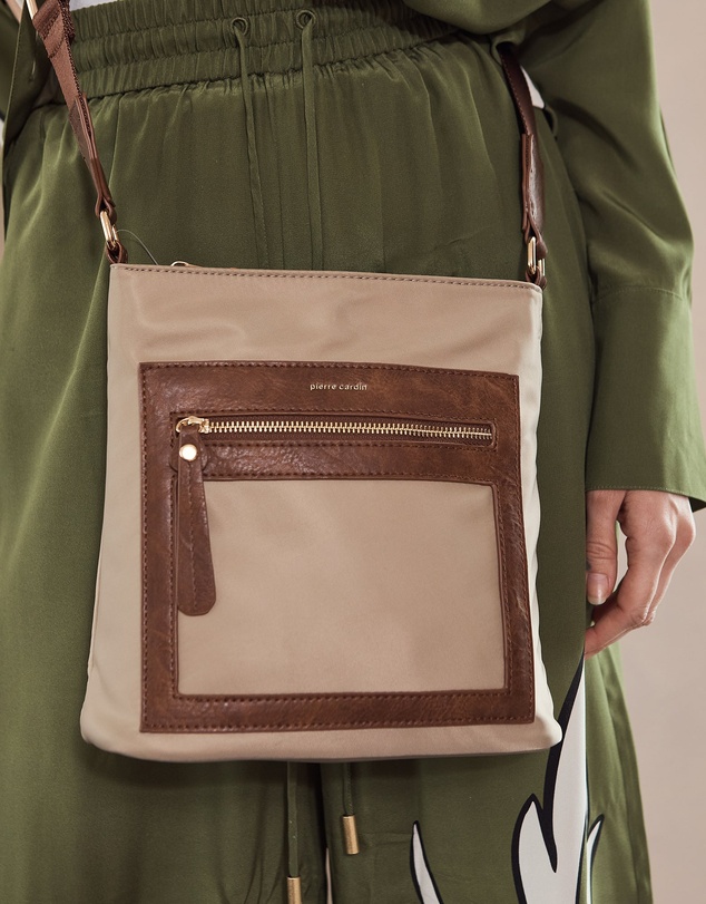Pierre Cardin - Pierre Cardin RFID Lightweight Nylon Crossbody Bag