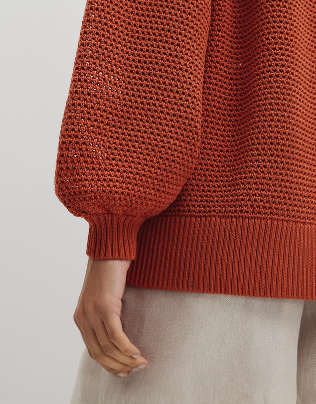 Country Road - Longsleeve Relaxed Crochet Knit