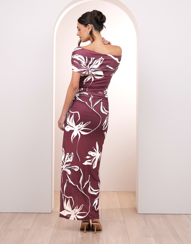 Pilgrim - Winry Print Mesh Maxi Dress