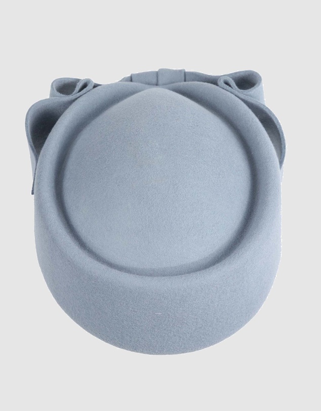 Max Alexander - Felt Light Blue Pillbox Hat