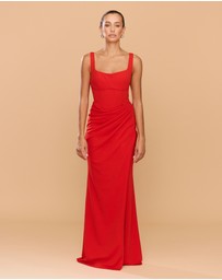 CATHERINE FERRARO - Elena Square Neck Gown