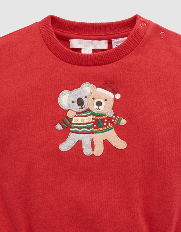 Purebaby - Christmas Hugs Bodysuit-Kids-Babies