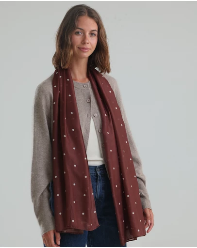 Morgan & Taylor - June Light-Weight Scarf in Brown