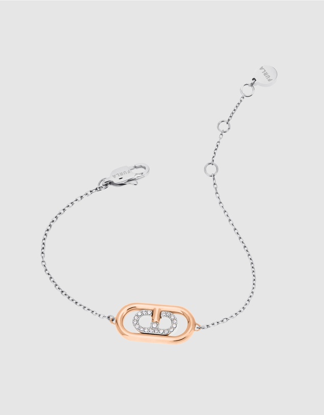 Furla - Ooh Silver and Rose-Tone Bracelet
