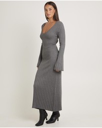 Subtitled - Sophie Long Sleeve Rib Knit Dress