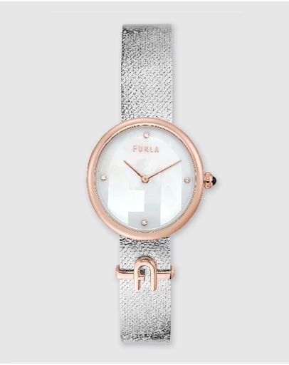 Furla - Furla Small Logo - Silver Tone