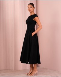 Azzurielle - Quintin Full Skirt Midi Dress