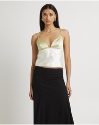 Alice In The Eve - Camille Contrast Slip Top