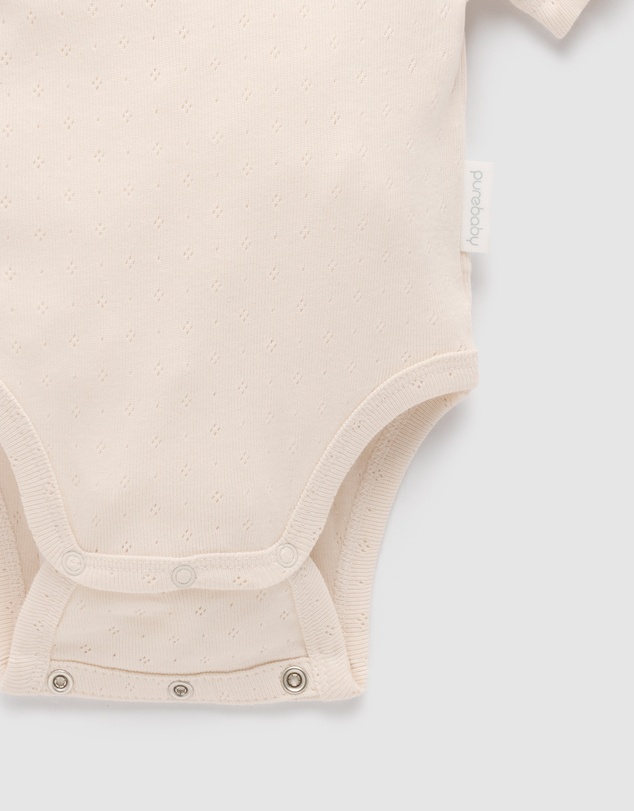 Purebaby - Pointelle Bodysuit-Kids-Babies