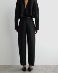 COS - Cropped Wool Barrel-Leg Trousers