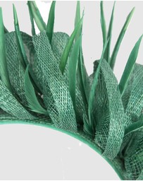 Max Alexander - Green Sinamay Fascinator Headband