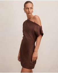 Forever New - Danielle Asymmetrical Linen Mini Dress