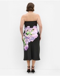 City Chic - Amari Orchid Print Midi Dress