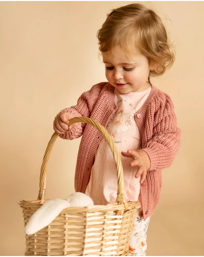 Bebe by Minihaha - Gemma Organic Chunky Rib Cardigan - Babies