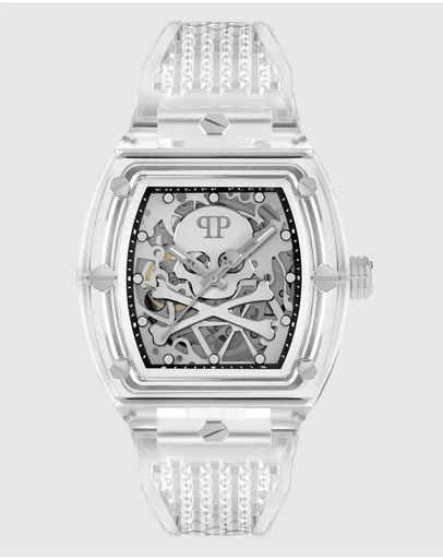 Philipp Plein - The $Keleton Crystal 44mm Transparent Dial and Clear Strap
