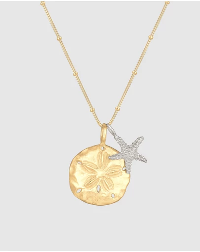 Elli Jewelry - Necklace Flower 925 Sterling Silver Gold-Plated