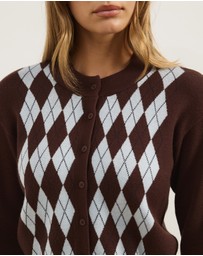 Atmos&Here - Sammi Argyle Knit Cardigan