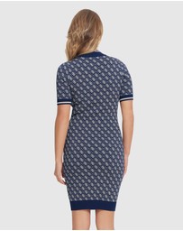 GUESS - Navy Logo Lise Knit Dress