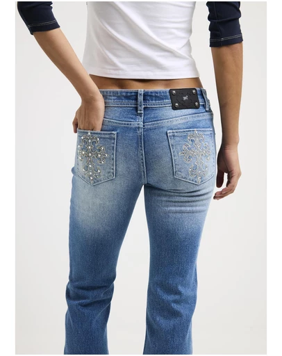 Neon Hart - Beckham Y2K Flare Denim Jeans