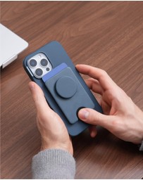 PopSockets - PopWallet+ MagSafe Softgoods Phone Wallet Card Holder+ Magnetic Adapter Ring