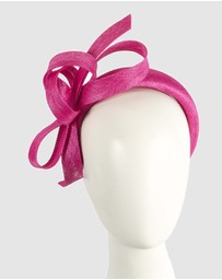 Max Alexander - Fuchsia Sinamay Bow Racing Fascinator Headband