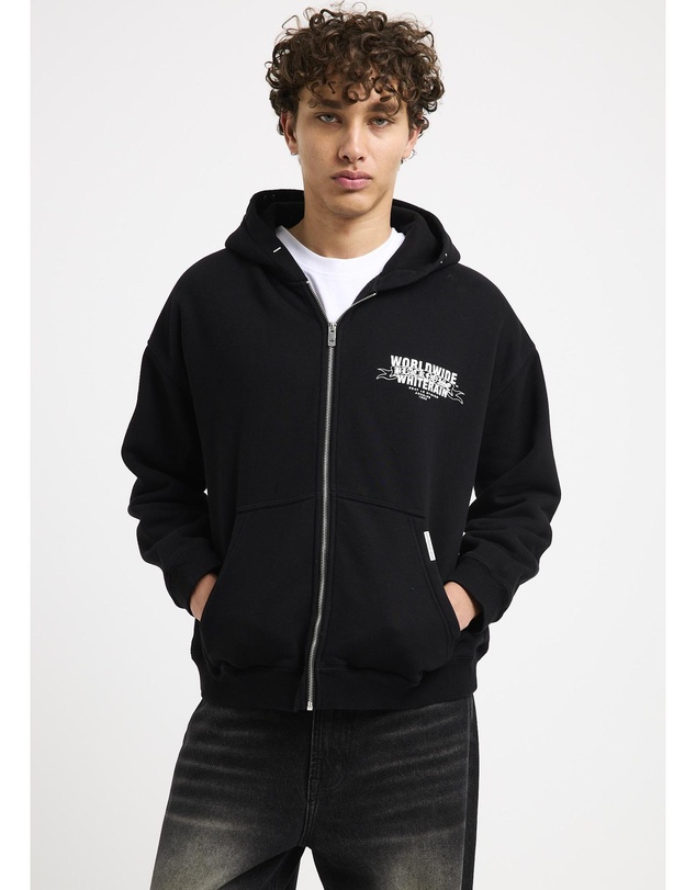 Black Noise White Rain - Carrier Zip Hoodie