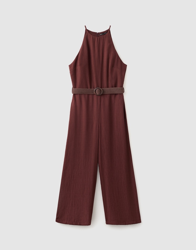 M.N.G - Halter-Neck Jumpsuit with Belt