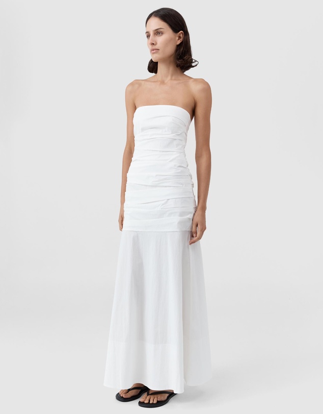 St. Agni - Gathered Strapless Longline Dress