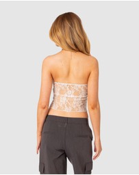 EDIKTED - Twilight Sheer Lace split front top