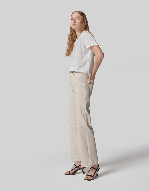 DRICOPER DENIM - Carrie Cream Wide Straight Leg Jeans