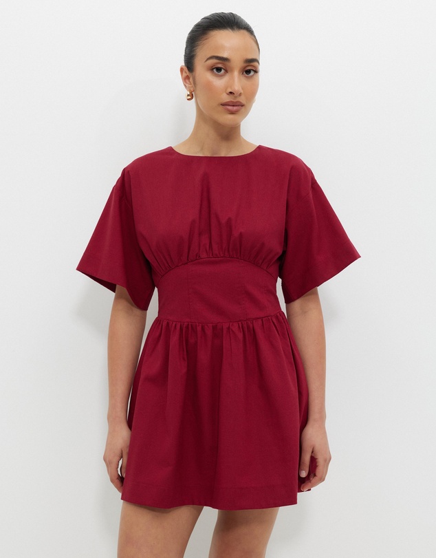 Calli - Glehn Linen Blend Mini Dress