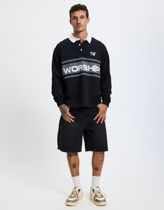 Worship - Laser Long Sleeve Rugby Polo