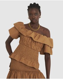 Zerafima - Helena Shoulder Frill Top