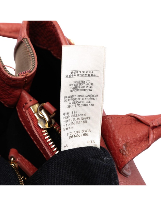 Pre-Loved by Azura Reborn - Pre-Loved Medium Leather and House Check Canvas Banner Satchel