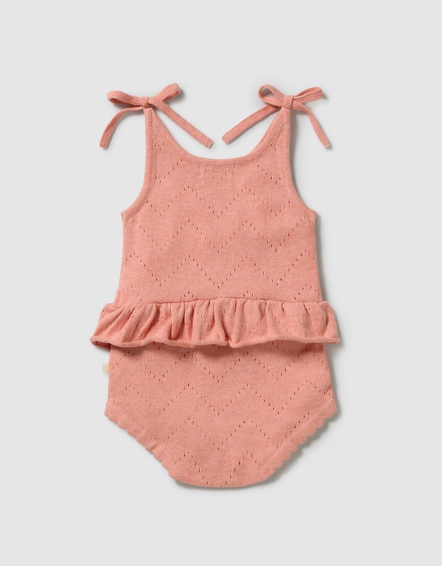 Wilson & Frenchy - Organic Knitted Pointelle Playsuit - Babies