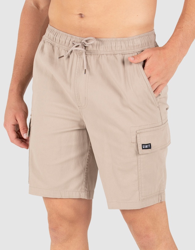 UNIT - UNIT Pivot Mens Elastic Waist Cargo Shorts
