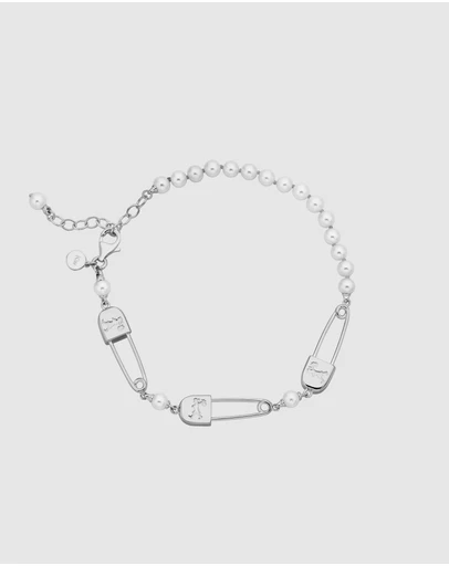 Karen Walker - Runaway Safety Pin & Pearls Bracelet