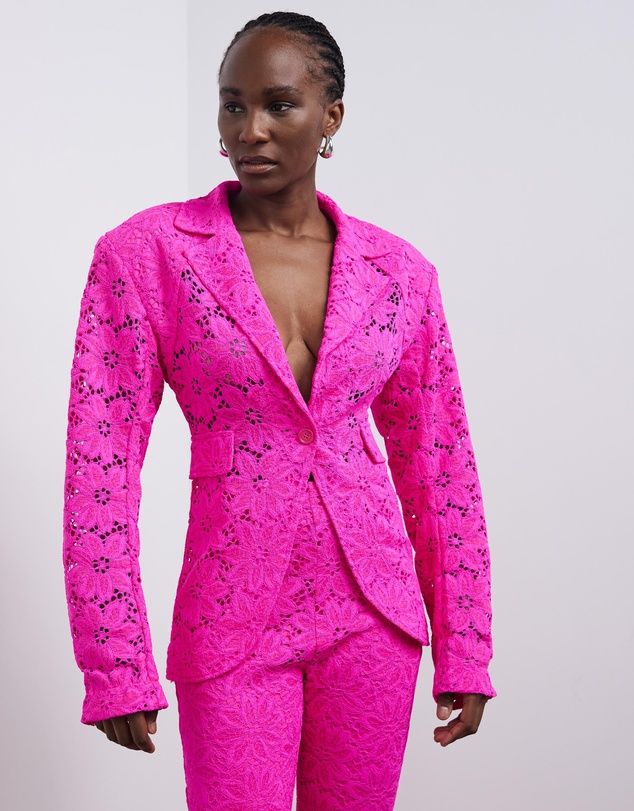 ROTATE - Lace Figure Fitted Blazer
