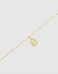 Rosefield - Pavé Striped Gold-Tone Necklace